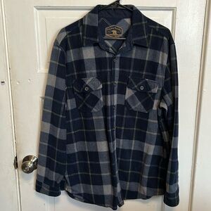 Freedom Foundry Mens Lightweight Plush Plaid Fleece Shirt